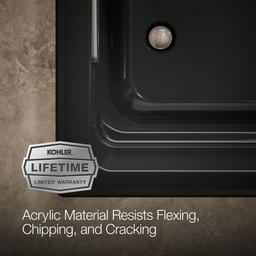 Archer 72'' x 36'' alcove bath with Bask heated surface, alcove, right drain - image 9