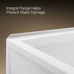 Archer 72'' x 36'' alcove bath with Bask heated surface, alcove, right drain - image 9