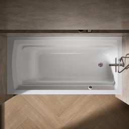 Archer 72'' x 36'' alcove bath with Bask heated surface, alcove, right drain - image 7