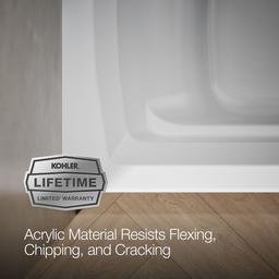 Archer 72'' x 36'' alcove bath with Bask heated surface, alcove, right drain - image 10