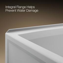 Archer 72'' x 36'' alcove bath with Bask heated surface, alcove, right drain - image 9