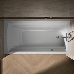 Archer 72'' x 36'' alcove bath with Bask heated surface, alcove, right drain - image 7