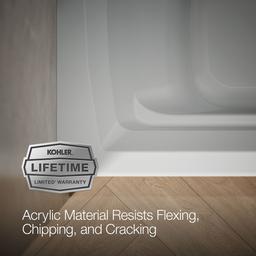 Archer 72'' x 36'' alcove bath with Bask heated surface, alcove, right drain - image 10