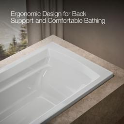 Archer 72'' x 36'' drop-in bath with Bask heated surface - image 7