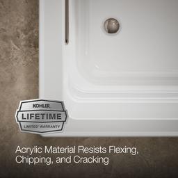 Archer 72'' x 36'' drop-in bath with Bask heated surface - image 9