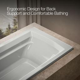 Archer 72'' x 36'' drop-in bath with Bask heated surface - image 7