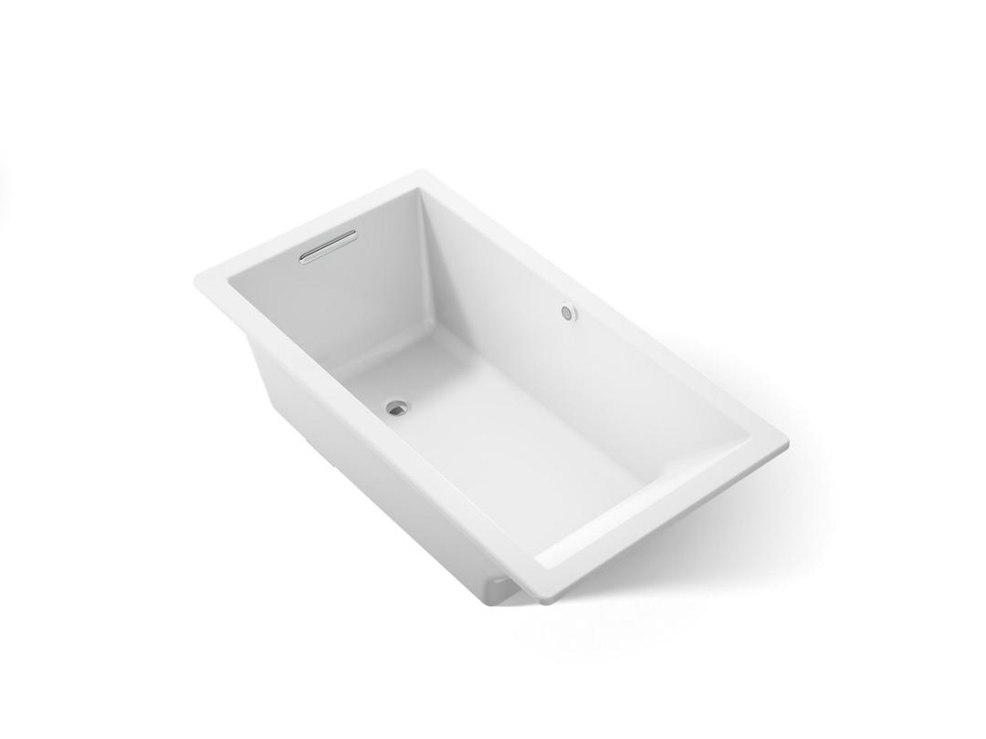 Underscore 66'' x 36'' drop-in bath with Bask heated surface by Kohler