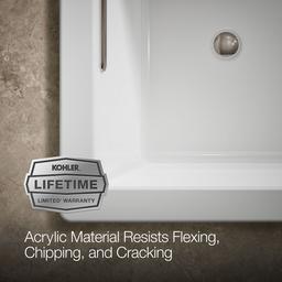 Underscore 66'' x 36'' drop-in bath with Bask heated surface - image 9