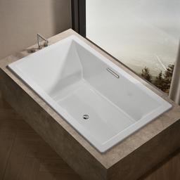 Underscore 72'' x 42'' drop-in bath with Bask heated surface - image 2