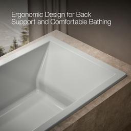 Underscore 72'' x 42'' drop-in bath with Bask heated surface - image 7