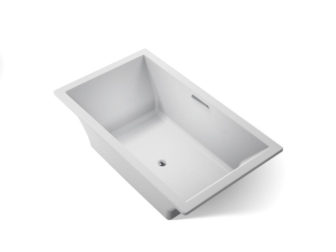 Underscore 72'' x 42'' drop-in bath with Bask heated surface by Kohler