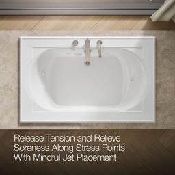 Memoirs 66'' x 42'' drop-in whirlpool bath - image 6