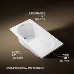 Devonshire 60'' x 32'' drop-in bath - image 3