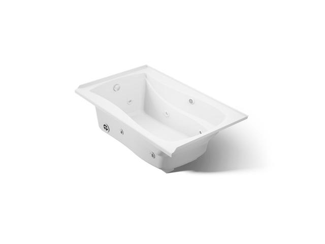 Kohler Mariposa 60'' X 36'' Alcove Whirlpool Bath With Bask Heated Surface, Left Drain - White