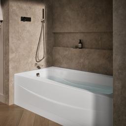 Kohler Mariposa 72'' X 36'' Alcove Heated Bubblemassagee Air Bath, Left Drain - White - image 2