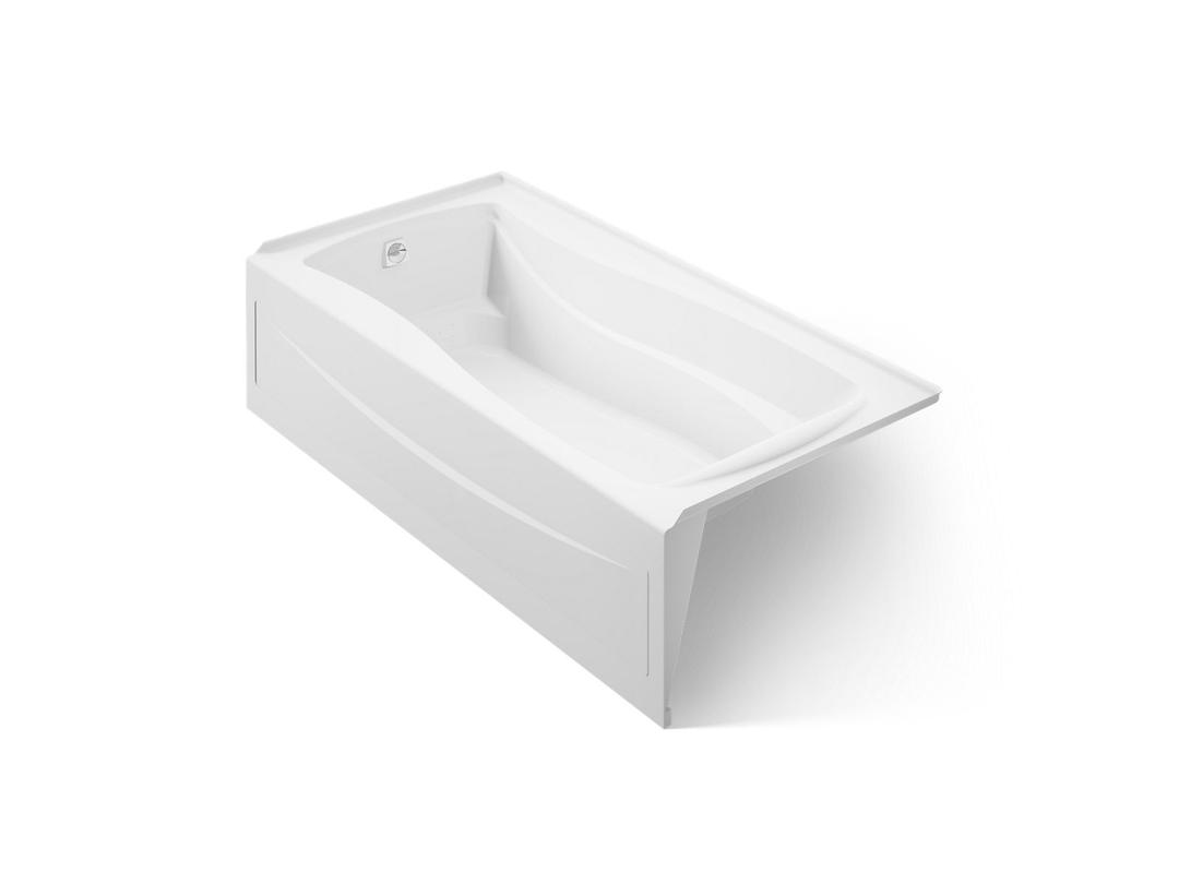 Kohler Mariposa 72'' X 36'' Alcove Heated Bubblemassagee Air Bath, Left Drain - White by Kohler