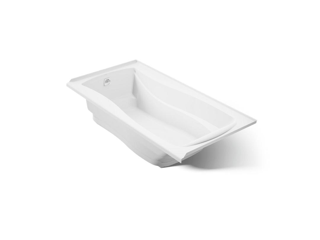 Kohler Mariposa 72'' X 36'' Alcove Heated Bubblemassagee Air Bath, Left Drain - White by Kohler