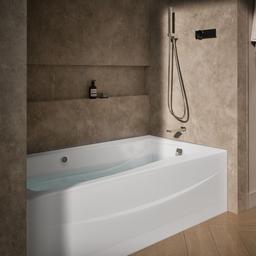 Kohler Mariposa 72'' X 36'' Alcove Heated Bubblemassagee Air Bath With Bask Heated Surface, Right... - image 2