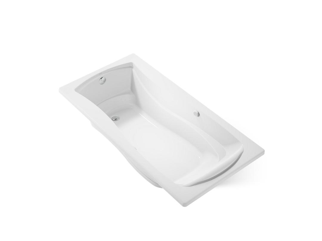 Kohler Mariposa 72-1/4'' X 36-1/4'' Drop-in Heated Bubblemassagee Air Bath With Bask Heated Surfa... by Kohler