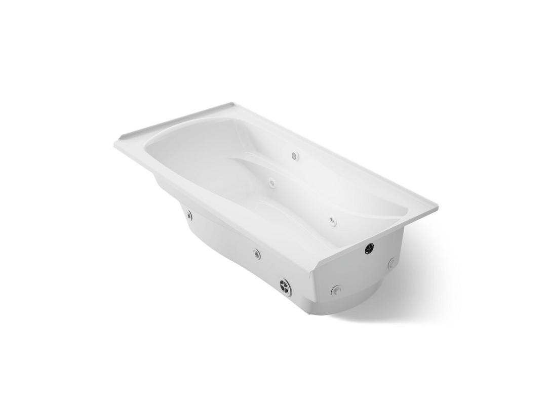 Kohler Mariposa 72'' X 36'' Alcove Heated Whirlpool Bath, Right Drain - White by Kohler