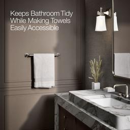 Kohler Pinstripe 18'' Towel Bar - Vibrant - Brushed Nickel - image 4