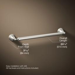 Kohler Pinstripe 18'' Towel Bar - Vibrant Polished - Nickel - image 3