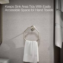 Kohler Pinstripe Towel Ring - Vibrant - Brushed Nickel - image 4