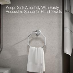 Kohler Pinstripe Towel Ring - - Polished Chrome - image 4