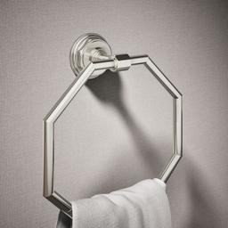 Kohler Pinstripe Towel Ring - Vibrant Polished - Nickel - image 2