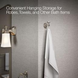 Kohler Pinstripe Robe Hook - Vibrant - Brushed Nickel - image 4