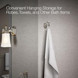 Kohler Pinstripe Robe Hook - Vibrant Polished - Nickel - image 4