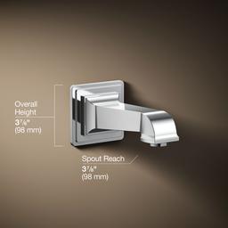 Kohler Pinstripe Pure Wall-mount Bath Spout - - Polished Chrome - image 3