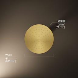 Contemporary Round 8'' single-function rainhead, 1.75 gpm - image 3