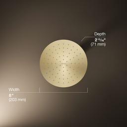 Contemporary Round 8'' single-function rainhead, 1.75 gpm - image 3