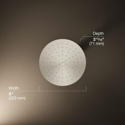 Contemporary Round 8'' single-function rainhead, 1.75 gpm - image 3