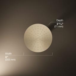Contemporary Round 8'' single-function rainhead, 2.5 gpm - image 3