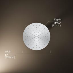 Contemporary Round 8'' single-function rainhead, 1.75 gpm - image 3