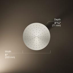 Contemporary Round 8'' single-function rainhead, 2.5 gpm - image 3