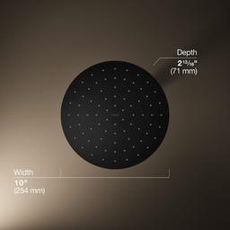 Contemporary Round 10'' single-function rainhead, 2.5 gpm - image 3