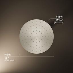 Contemporary Round 10'' single-function rainhead, 2.5 gpm - image 3