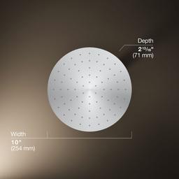 Contemporary Round 10'' single-function rainhead, 2.5 gpm - image 3