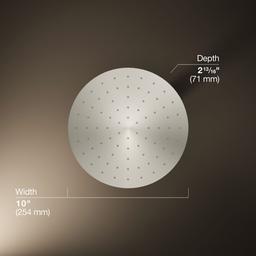 Contemporary Round 10'' single-function rainhead, 1.75 gpm - image 3