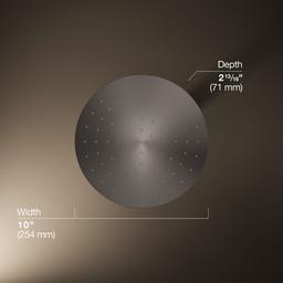 Contemporary Round 10'' single-function rainhead, 1.75 gpm - image 3
