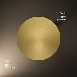 Contemporary Round 12'' single-function rainhead, 2.5 gpm - image 3