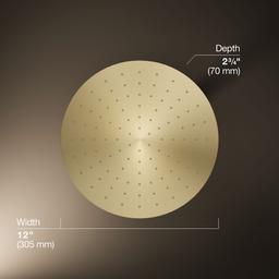 Contemporary Round 12'' single-function rainhead, 2.5 gpm - image 3