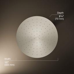 Contemporary Round 12'' single-function rainhead, 2.5 gpm - image 3