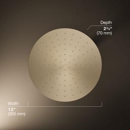 Contemporary Round 12'' single-function rainhead, 2.5 gpm - image 3