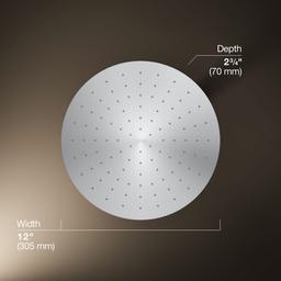 Contemporary Round 12'' single-function rainhead, 2.5 gpm - image 3