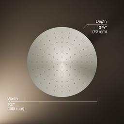 Contemporary Round 12'' single-function rainhead, 2.5 gpm - image 3