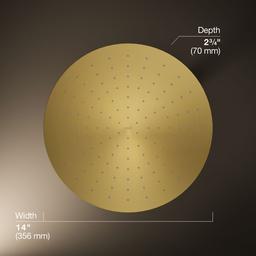 Contemporary Round 14- single-function rainhead, 2.5 gpm - image 3